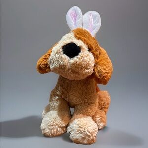 Dan Dee Collector's Choice 12" Plush Brown Tan Dog With Bunny Ears Easter